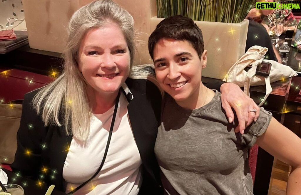Kate Mulgrew Instagram - Explored a few strange new worlds last night with the eloquent, passionate @mcnavia - a pleasure to meet you! #StarTrek #StarTrekSNW #JanewayOrtegasTeamUp #WomenOfStarTrek