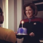 Kate Mulgrew Instagram - A very happy birthday to #Janeway - born on this future day in Bloomington, Indiana. I've already had several cups of coffee in her honor! ☕️🎂🎉 #HappyBirthdayJaneway @startrek @startrekonpplus @janewaycollective @trekonlinegame