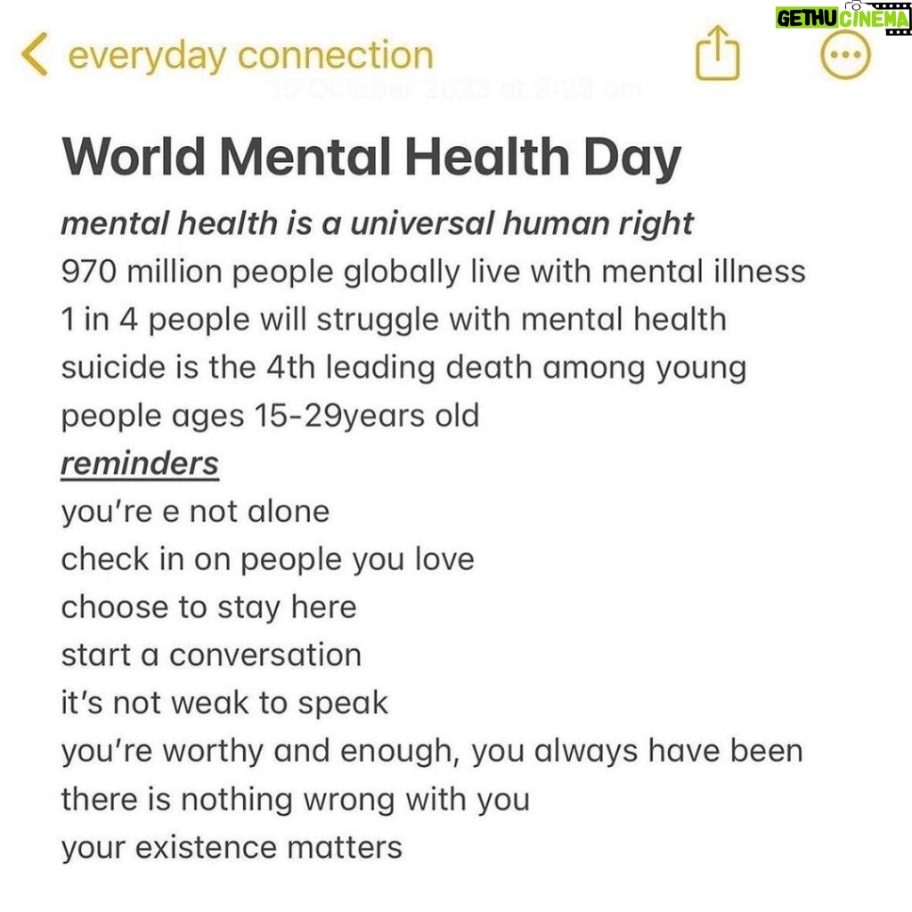 Katherine Langford Instagram - This #worldmentalhealthday thinking of anyone who has or is struggling with their mental health. If there's one thing I've learned over the past 6 years it's how common it is for people to experience mental illness, and how often we fail to provide the right support. Please know you are not alone. Your existence matters, and there is a way for things to get better 💙 Also taking this moment to recognize and thank all of the healthcare workers and organizations (usually nonprofits) that provide constant human support in these areas. More often than not, these services are under-funded and under-appreciated in the moment but so essential and life-changing. You folks rock xx