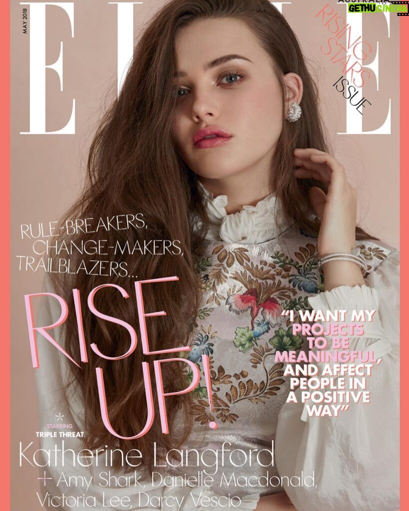 Katherine Langford Instagram - Thankyou ELLE Australia for having me on the cover! So excited I was able to shoot this and talk all things art and equality with @elleaus back home 🇦🇺💕 Link in bio ~~~
