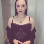 Katherine Langford Instagram – Last night @marieclairemag 🖤🖤