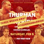 Keith Thurman Instagram – 3️⃣ Weeks To Go❗️

🥊 #ThurmanBarrios 
ℹ️: keiththurman.com