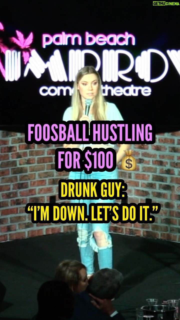 Kelsey Cook - 23.8K Likes - Still my favorite hustle 😂 I’m at @daniaimprov in Florida Fri-Sun! This is what happened last time I was in the area 🤑 #standupcomedy #comedy #reels #foosball #florida