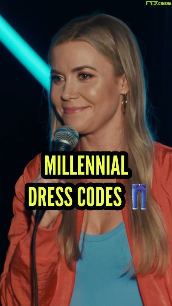 Kelsey Cook Instagram - I could’ve worn capris and still would’ve broke the dress code 😭👖 #standupcomedy #comedy #millennials #dresscode #reels