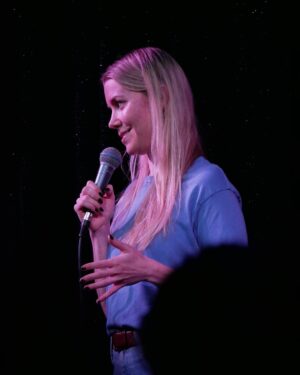 Kelsey Cook Instagram - The manager at @hilarities really reaches into the bowels of the internet to find the wildest green room photos 😂 that’s one of my first headshots from when I was 21 (but had the haircut of a devoted soccer mom) and I truly thought that was gonna be a hot facial expression. Had no idea that I looked like a woman who had been told her Kohl’s coupon expired and then demanded she speak to the manager 💀 thank you Sam, Nick, and Scott for everything this weekend! What a special club. Grand Rapids, DC, Nashville (2nd show being added), Huntsville, Atlanta, Boston and Tampa up next!!