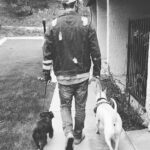 Kenton Duty Instagram - #NationalPuppyDay #puppylove🐶 walk W/ Kona (the devilishly handsome, Small Münsterlander to my left) and Katana (the precious Swiss Shepherd/Sharpei to my right) . . . 📸 Photo taken by the sassy frassy redhead I’m dating behind me ;) @kimmierobinson