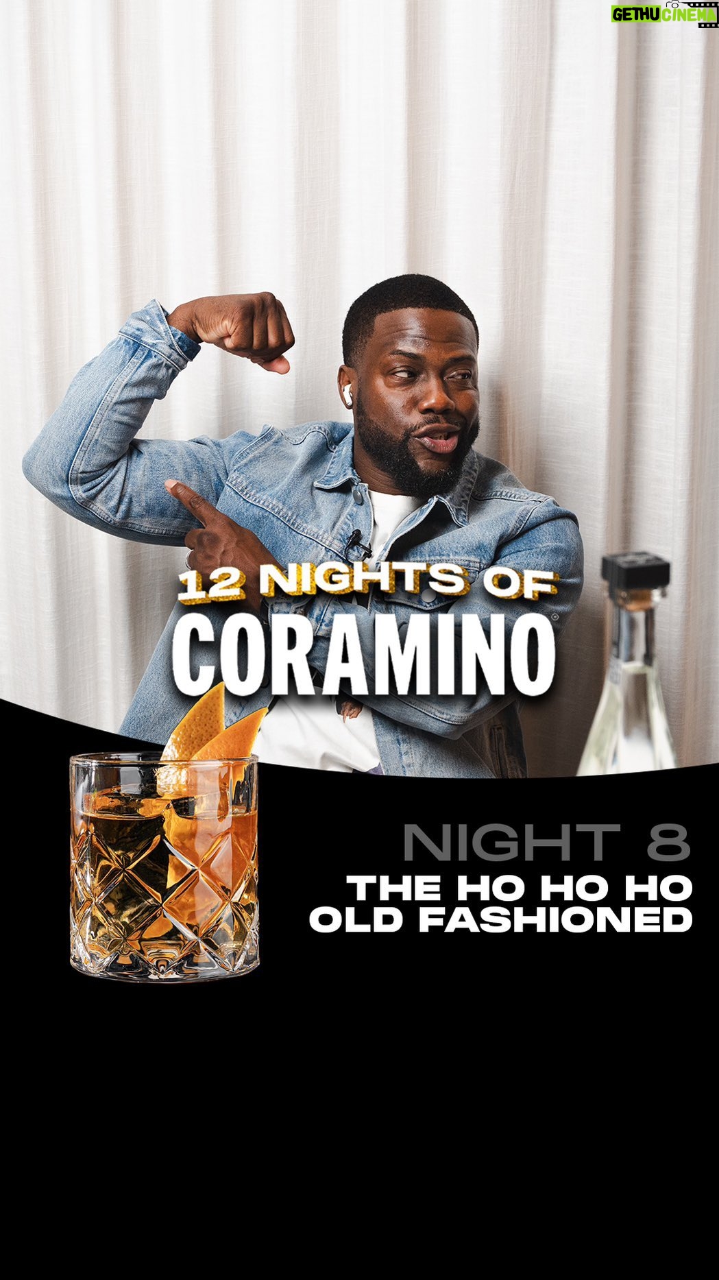 Kevin Hart Instagram - 🎁 12 NIGHTS + CHANCES TO WIN $400 🎁 12 Nights of Coramino is back! Our gift to you? Each night we’ll drop a festive Gran Coramino cocktail and a trivia question. Answer correctly in the comments and you’ll have the chance to win $400 Welcome to the 12 Nights of Coramino Enter the answer to tonights question in the comments section below for a chance to win $400 each night —— TONIGHT’S COCKTAIL -—— Night 8: The Ho Ho Ho Old Fashioned 2oz Gran Coramino Añejo 1 bar spoon agave syrup 2 dashes Orange Bitters Rocks Glass —— TONIGHT’S COCKTAIL -—— HOW TO ENTER: - Type your answer in the comments section below - Must be following @grancoramino - Tag #12nightsSweepstakes - Must be 21 years or older We will contact you if you’re the lucky winner via DM only from this page. Visit the link in bio for official rules. NO PURCHASE NECESSARY. Void where prohibited. Open only to legal residents of the 50 U.S./D.C., 21 years of age or older. Entry period ends: 11:59 PM PT on 12/21/23 Subject to full Official Rules: https://apparel.grancoramino.com/sweeps Sponsor: Gran Coramino ®