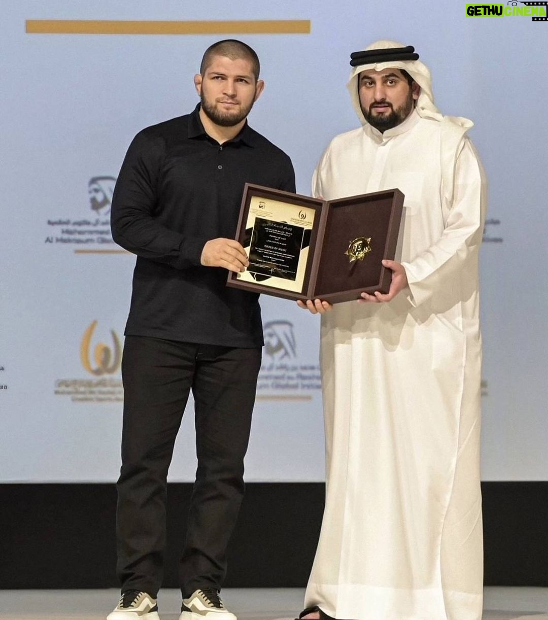 Khabib Nurmagomedov Instagram - Great honor to receive this award @mbrawards 🤝