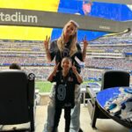 Khloé Kardashian Instagram – We had such a great time at the Rams game!!! Thank you to the Stafford’s for inviting True and I! 💙💛 True’s first football game and it couldn’t have been a better time!!! @kbstafford89 you and your girls are the best!
