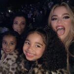 Khloé Kardashian Instagram - The Queen of Christmas!!!! For the little girls very FIRST concert ever, we went to see the Queen herself, @mariahcarey !! We all had the best time, creating the most magical memories!! Thank you mommy for taking all of us! 🩵