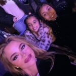 Khloé Kardashian Instagram - The Queen of Christmas!!!! For the little girls very FIRST concert ever, we went to see the Queen herself, @mariahcarey !! We all had the best time, creating the most magical memories!! Thank you mommy for taking all of us! 🩵