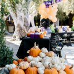 Khloé Kardashian Instagram - 🧡🎃 our annual pumpkin decorating party 🎃🧡 Balloons and event - @wildchildparty Crafts - @little_artist_party Candy wall - @thecandycoach Desserts - @cakegourmetsugarservice Kids chairs - @platinumprophouse Signage - @creativeamme