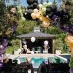 Khloé Kardashian Instagram - 🧡🎃 our annual pumpkin decorating party 🎃🧡 Balloons and event - @wildchildparty Crafts - @little_artist_party Candy wall - @thecandycoach Desserts - @cakegourmetsugarservice Kids chairs - @platinumprophouse Signage - @creativeamme