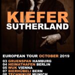 Kiefer Sutherland Instagram – More dates announced for Austria and Switzerland next October. Tickets on our website. Www.kiefersutherland.net