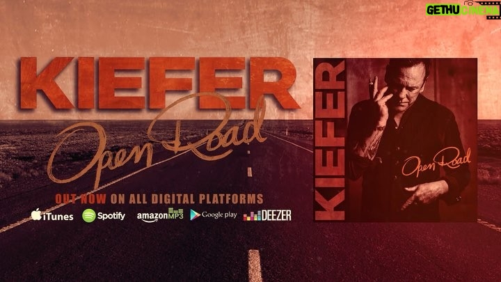 Kiefer Sutherland Instagram - I’m Excited to announce Open Road is now available on all digital platforms. Link in bio. #openroad This will be the first single from our next album. Have a great holiday season.