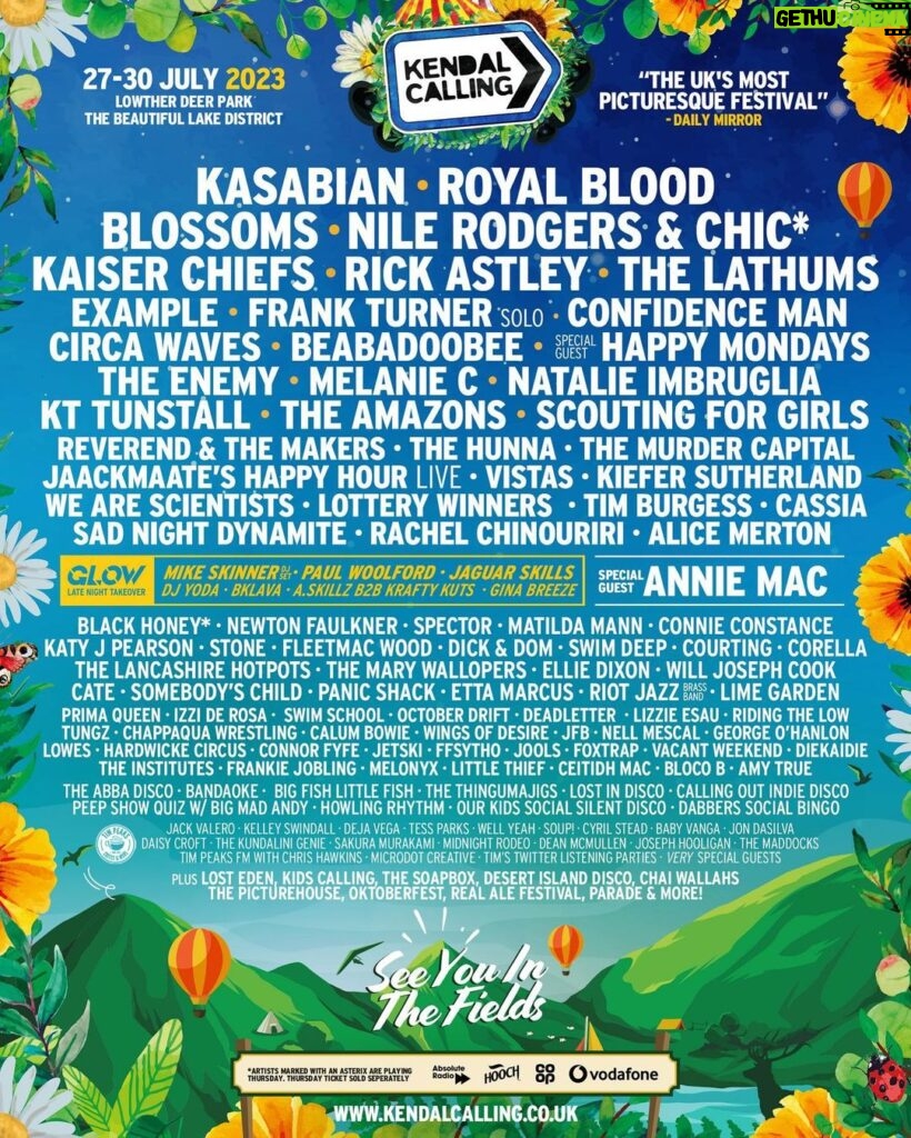 Kiefer Sutherland Instagram - Kiefer will be playing @kendalcalling! 🎉 in the Beautiful Lake District this Summer! Tickets on sale Saturday, register for pre-sale now! #SEEYOUINTHEFIELDS