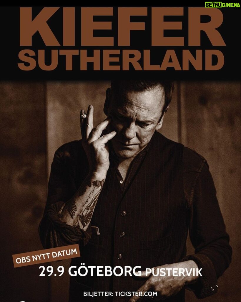Kiefer Sutherland Instagram - So excited to make this date up. Again, sorry for any inconvenience. Hope to see you there! 1/2
