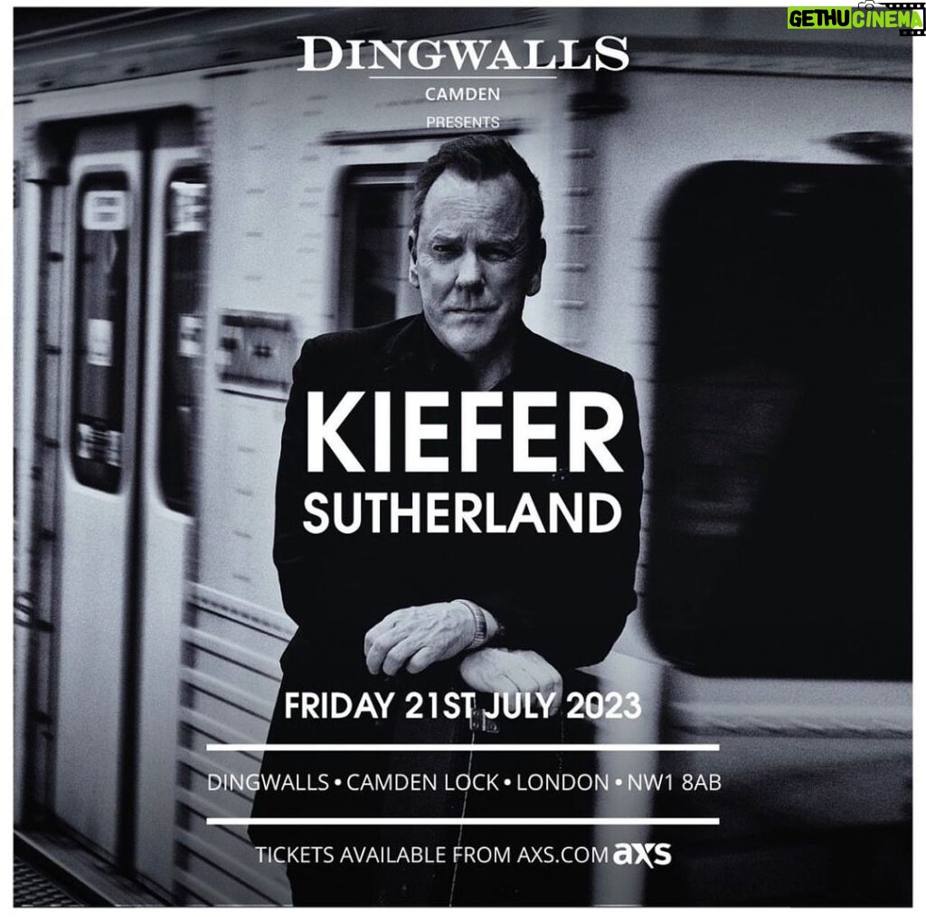 Kiefer Sutherland Instagram - This Friday!! The most intimate show of the tour. With @sarischorr Tickets at Kiefersutherland.com. Last few tickets remain. #kiefersutherland #music #london #tour #gig #live