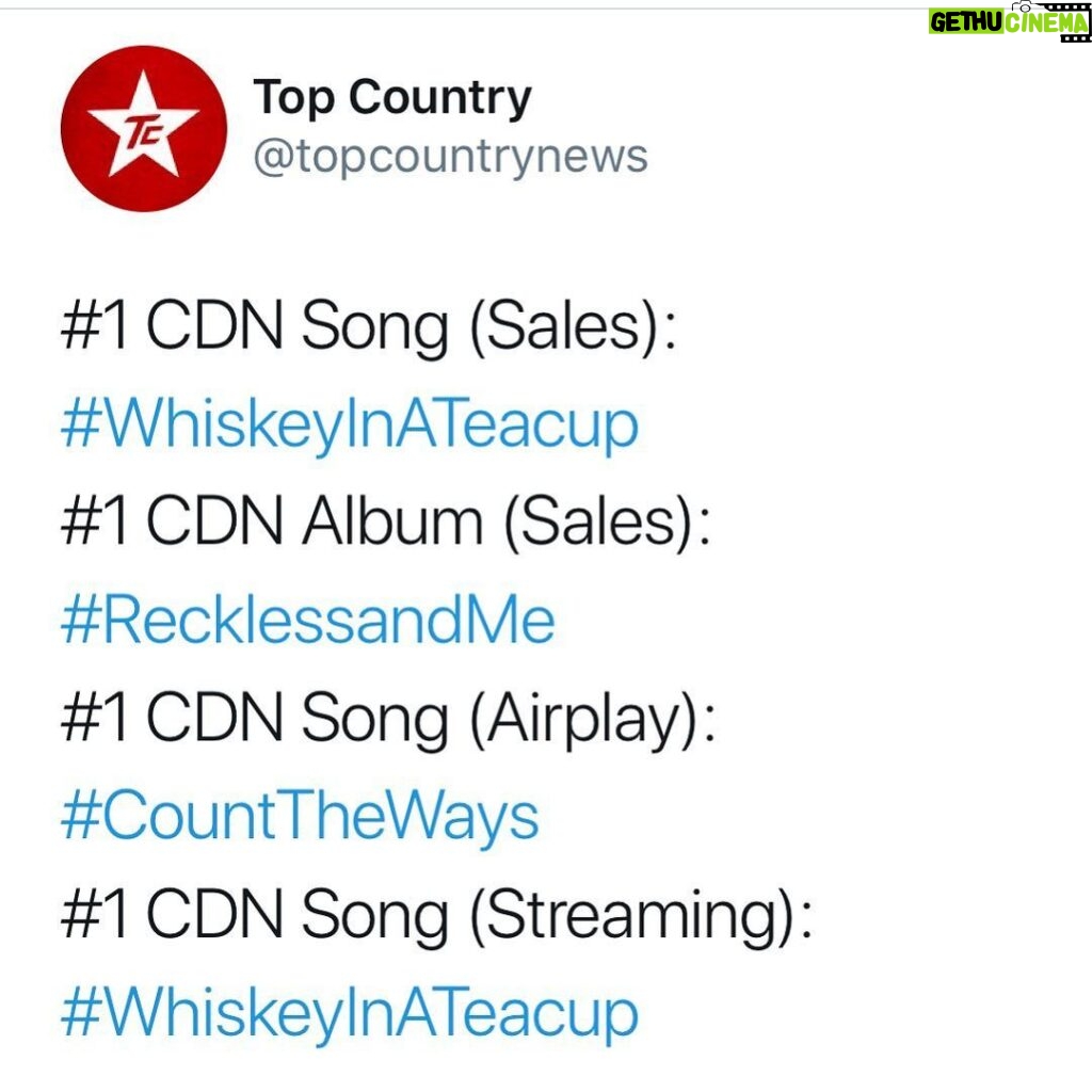 Kiefer Sutherland Instagram - To whoever put us at Number 1 in the Canadian Country Charts, I don’t have the words, so thank you will have to do....Thank you!