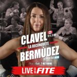Kim Clavel Instagram - 👑👑 @bevelin341 defends her WBO and IBF World Light Flyweight titles against Canada's own @kimklavel in the #ClavelBermudez headliner. Streaming live & worldwide October 7 on #FITE 👀 English & French commentary available 🗣️ 🇺🇲🇨🇦 Laval, Quebec