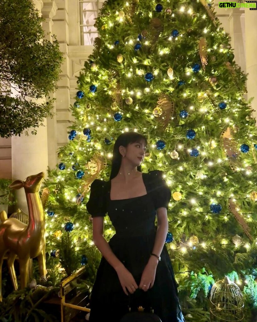 Kim Jisoo Instagram - With the Christmas tree🎄 London, England, UK