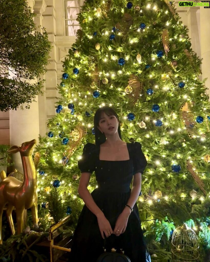 Kim Jisoo Instagram - With the Christmas tree🎄 London, England, UK