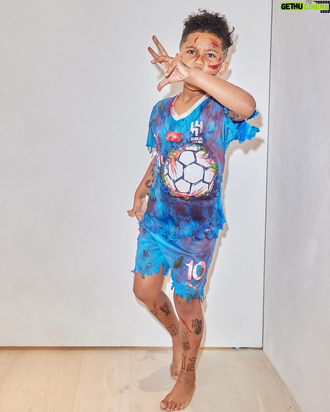 Kim Kardashian Instagram - Saint as Zombie Neymar JR.
