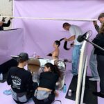 Kourtney Kardashian Barker Instagram - Behind the scenes from my new @lemme glow gummies campaign. (I was hiding a little 5 month baby bump on set 🤍) Lemme Glow is the ultimate beauty complex, scientifically formulated with Types 1 and 3 Collagen Peptides, Biotin, Zinc, Vitamins A, C & E and 72 Ionic Trace Minerals. 🍑✨✨