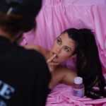 Kourtney Kardashian Barker Instagram - Behind the scenes from my new @lemme glow gummies campaign. (I was hiding a little 5 month baby bump on set 🤍) Lemme Glow is the ultimate beauty complex, scientifically formulated with Types 1 and 3 Collagen Peptides, Biotin, Zinc, Vitamins A, C & E and 72 Ionic Trace Minerals. 🍑✨✨