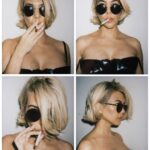 Kourtney Kardashian Barker Instagram - bye bye blondie. one more smoking hot post for the haters. shoutout to my prop provider and photographer @kulikulikulik 🚭