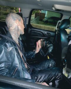 Kourtney Kardashian Barker Instagram - One year ago today, an Elvis impersonator married me and @travisbarker after the Grammys and way too much tequila in a chapel in Las Vegas! It was one of the best nights of our lives, dreaming of a lifetime filled with fun adventures together. And yes, that’s me about to throw up on the floor in the car. 🥂 Thankful to @clemente_310 @kevinhwolff for all the iPhone footage so that I could remember the night 🪩🤪 also, I ended up losing this jacket that night, which I had for ten years, with the little cute heart studs and there’s a reward if anyone finds it 🕵🏻‍♀️