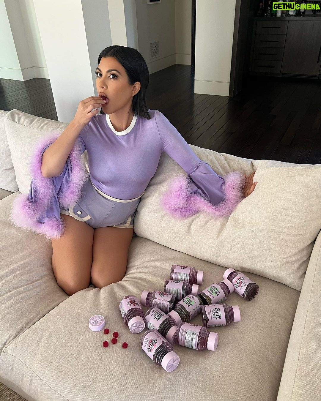 Kourtney Kardashian Barker Instagram - Hiiiiiiiiii I am obsessed with our @lemme bottles and lemme tell you why. It is important to me that each of Lemme’s bottles and caps are made of 100% post-consumer recycled plastic, (no virgin plastic)!✨Our mailers and shipping boxes are 100% recyclable, biodegradable, compostable, and made with FSC-certified paper. Through our partnership with Carbonfund, we provide carbon-neutral shipping by offsetting the footprint of every Lemme shipment. Through our partnership with non-profit One Tree Planted, we’ve committed to planting thousands of trees each year to restore forests in order to create habitats that support biodiversity and make a positive social impact around the world 🌳🫶🏼🌎. In @lemme land, we know that being a truly sustainable company is a forever project. We’re focused on doing better with every choice we make. Period 💜.