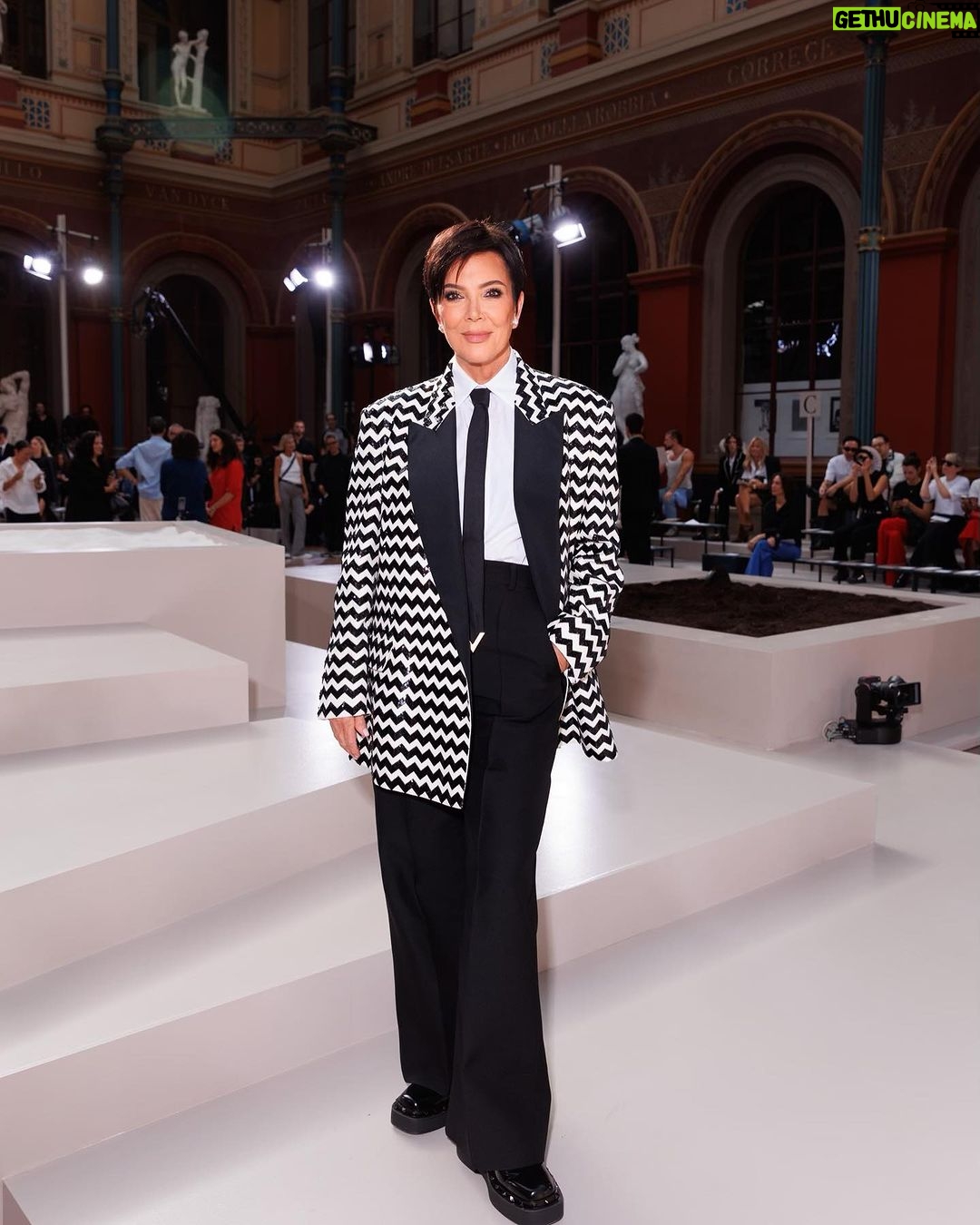 Kris Jenner Instagram - Thank you @pppiccioli @yigit @maisonvalentino for the amazing experience, the BEAUTIFUL show and the exquisite looks and stunning outfits! We had the best time and are always grateful!! β€οΈππΌ #Valentino @coreygamble #ParisFashionWeek