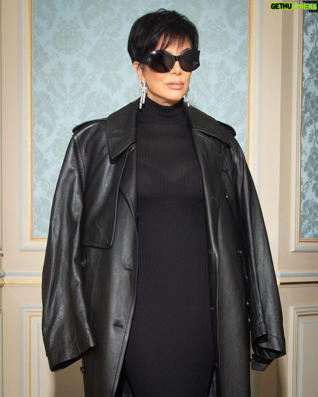 Kris Jenner Instagram - Thank you @balenciaga for the fabulous show!!! @coreygamble @parishilton @nickyhilton #Balenciaga 🇫🇷 #ParisFashionWeek
