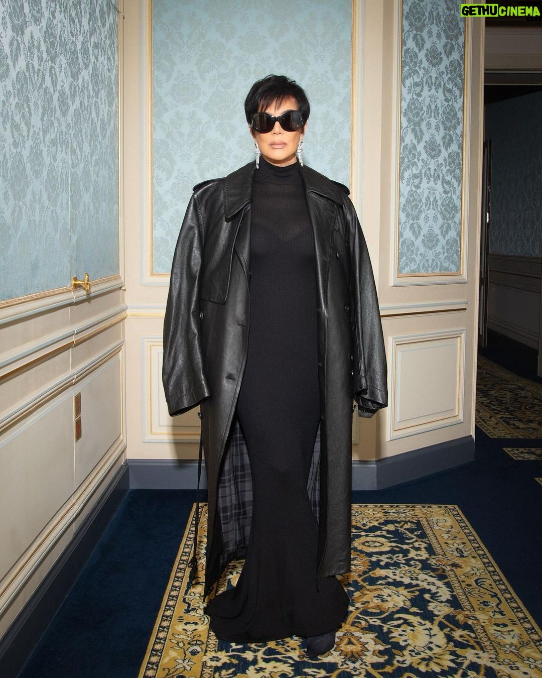 Kris Jenner Instagram - Thank you @balenciaga for the fabulous show!!! @coreygamble @parishilton @nickyhilton #Balenciaga 🇫🇷 #ParisFashionWeek