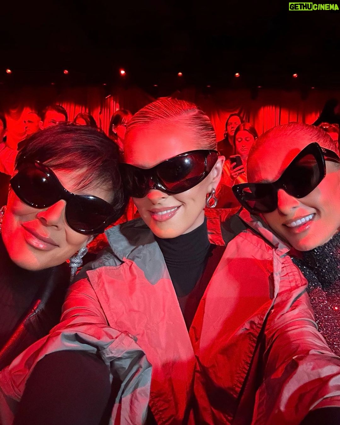 Kris Jenner Instagram - Thank you @balenciaga for the fabulous show!!! @coreygamble @parishilton @nickyhilton #Balenciaga 🇫🇷 #ParisFashionWeek