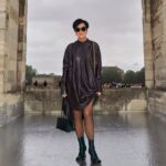 Kris Jenner Instagram - Paris is always a good idea! 🇫🇷 @loewe @jonathan.anderson makeup by @etienneortega, hair by @leajourno 📷 by @pierresnaps