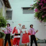 Krishna Praba Instagram - Christmas bells around 🔔🎅🎊🎉💃 👗 @sajawat_designerhub_bridalshop @styling_by_js 📸 @ajesh_pkd @hafizmohammedx @arun_thandav @rasik_raaz_ @thandavdanceschool #christmas #gift #carol #santa #trendingreels #2023 Jew Town - Kochi