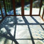 Kristen Holden-Ried Instagram – Sunroom tiles complete!
Thanks @tilebychristopher 

It’s still a dusty dirty mess up here…
But!!
There’s is a light at the end of the tunnel. 
Or is that an oncoming truck… ?
Keep calm, keep the cleaning products close, and carry-on. 
#renovation