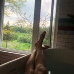 Kristen Holden-Ried Instagram - At the end of a long dusty day... Hard to beat a bath. Better yet a bath with a view :)