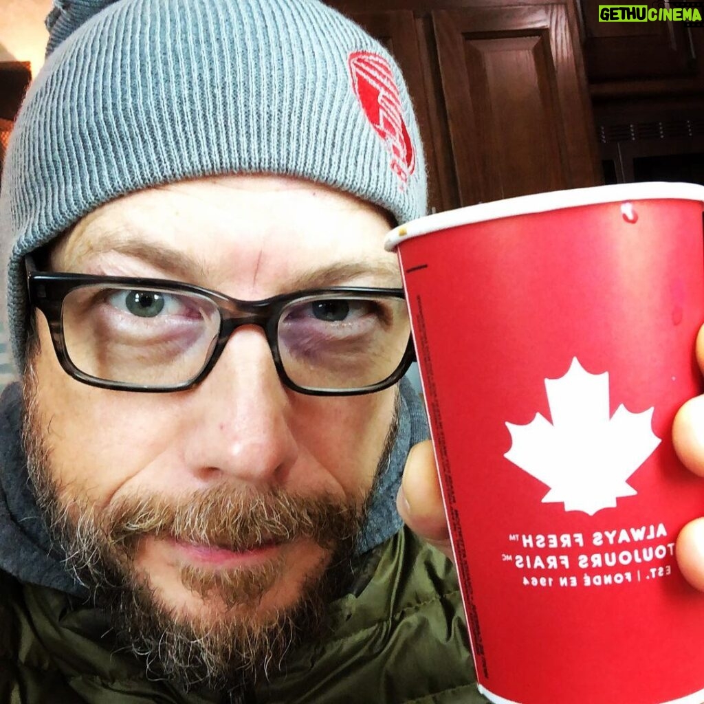 Kristen Holden-Ried Instagram - Another set, another early morning, another coffee... Another feeling of gratefulness :) Big love out to you all from us Canucks. Morning! #grateful #morning #setlife