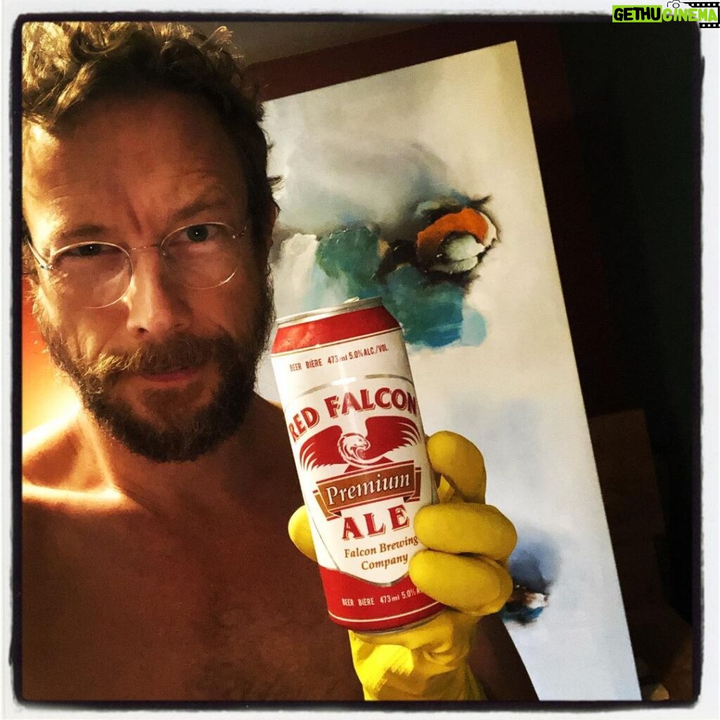 Kristen Holden-Ried Instagram - My new Durham cleaning companion!! @falconbrewing I’ve tried their full menu... Very good beer!!! Looking forward to growing our relationship over the years. But not my belly! And yes... I wear yellow dish gloves when doing heavy cleaning 😜 Shirt: optional #beer #cleaning #farmlife