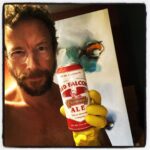 Kristen Holden-Ried Instagram - My new Durham cleaning companion!! @falconbrewing I’ve tried their full menu... Very good beer!!! Looking forward to growing our relationship over the years. But not my belly! And yes... I wear yellow dish gloves when doing heavy cleaning 😜 Shirt: optional #beer #cleaning #farmlife