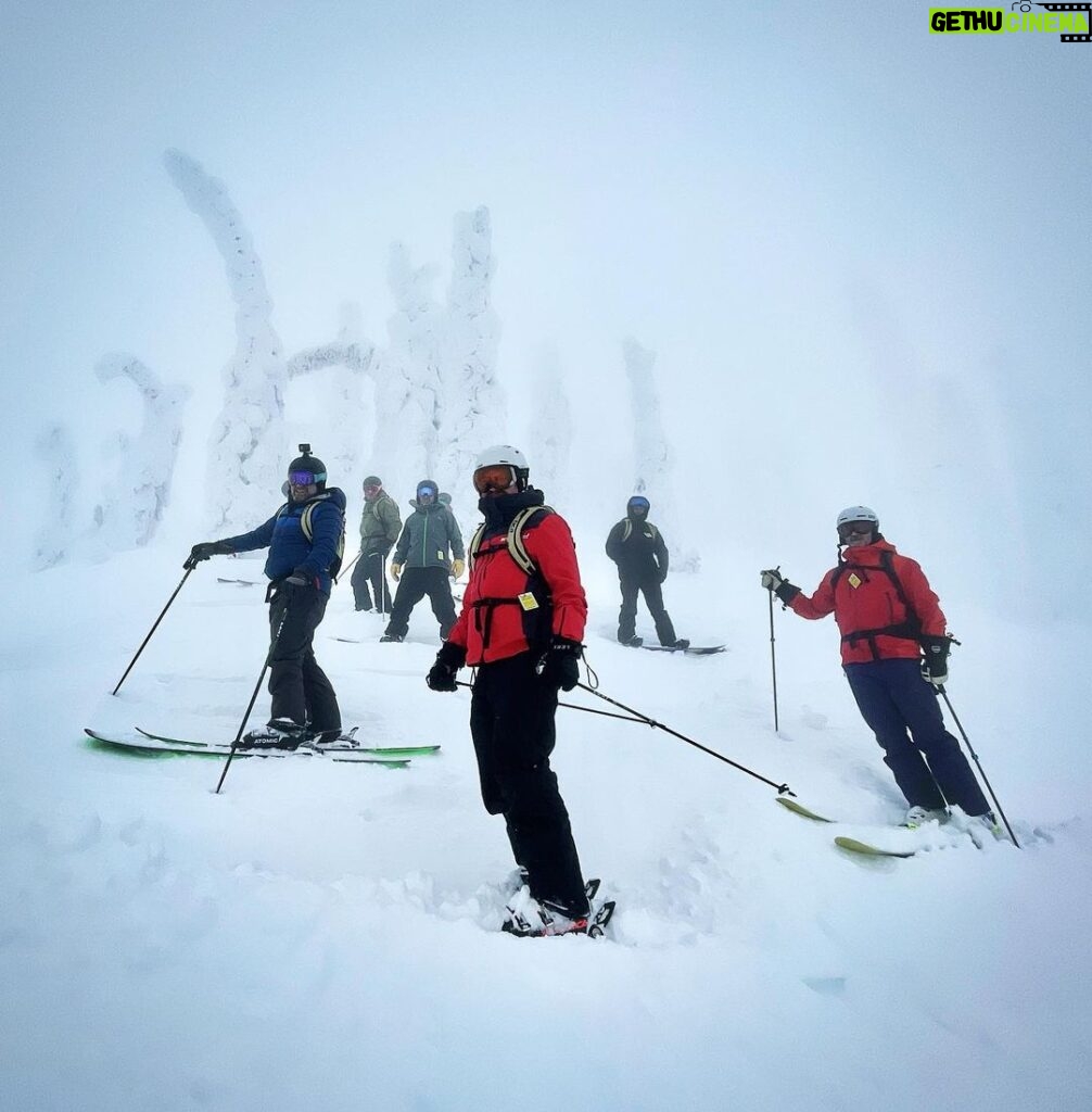 Kristen Holden-Ried Instagram - Monkeys in the mist … #fernie #skiing #catskiing
