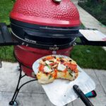 Kristen Holden-Ried Instagram - Thanks for the B-Day wishes all ! It was a lovely poolside day experimenting with the Big Joe :) Beer can chickens and pizza ?!? A good day indeed :) My pizza skills need some work as you can see… but tasted delicious ! #kamadojoe