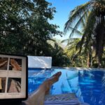 Kristen Holden-Ried Instagram - Well… end of the ride for me. After a month of surfing everyday, often two sessions, with shoulder tendinitis, bruised ribs, and now torn serratus…. oh and a shave ! I have to throw in the towel on my last day in paradise. No good bye sunset session for me :( But it’s been a great ride ! Grateful to have got back board skills and strength, and to lose the Covid belly !! ;) And now? Time to plan winter projects while still poolside :) And maybe finish this bottle of tequila 😜 #surfing #costarica🇨🇷