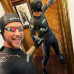 Kristen Holden-Ried Instagram - Pool is cold… Time to test out the winter swim gear! When I was young, other kids teased me by calling me torpedo head… Partly because I was a good swimmer… But mostly because… Well my head was shaped like a torpedo…. 🙁 Now however ! I say to you who mocked my aqua-dynamic cranium… You can call me… MR. Torpedo Head !! 😜 #swimming