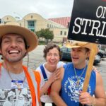 Kristen Schaal Instagram - Met another inspiring strike captain today, @iamjefftorres. He’s giving good energy on the crosswalk and nice Jeff Goldblum vibes for whenever this ends, casting directors!