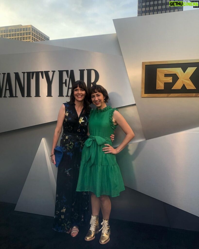 Kristen Schaal Instagram - Get yourself a friend like @lizbangs at college and then tear up the pre EMMYs parties 20 years later! Highly recommend. Thanks @gillianmup & @charles_dujic & @rawhair for your talents in glamour and making me feel good always. EMMYS tonight!