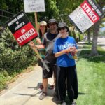 Kristen Schaal Instagram - Strike dump. Schaals striking, striking with Mad Men creator and writers, striking with Mysterious Benedict coworkers, striking with Bob’s Burgers writers. #wgastrong